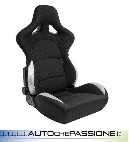 Sedile sportivo tessuto nero tipo BS2