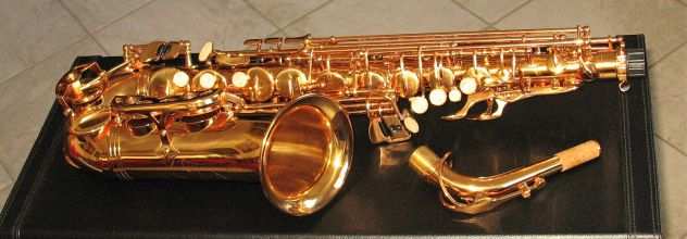 SELMER SA80 Style Sax Alto in Oro Galvanico Nuovo (Garanzia)