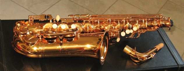 SELMER SA80 Style Sax Alto in Oro Galvanico Nuovo (Garanzia)