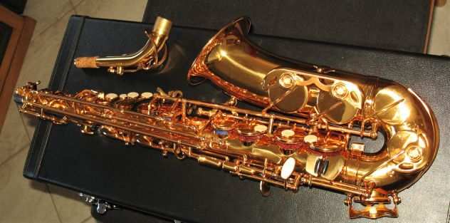 SELMER SA80 Style Sax Alto in Oro Galvanico Nuovo (Garanzia)