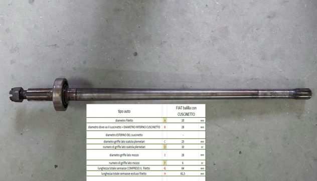 SEMIASSE X FIAT BALILLA 4 MARCE COMPLETO DI CUSCINETTO