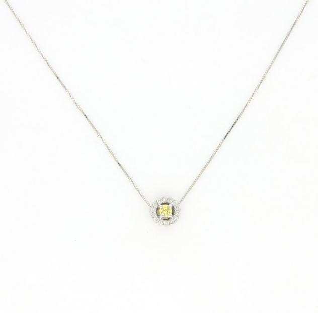 Senza Prezzo di Riserva - Collana - 18 carati Oro bianco, NEW - 0.20 tw. Zaffiro - Diamante