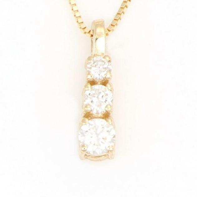 Senza Prezzo di Riserva - Collana con ciondolo - 18 carati Oro giallo Diamante (Naturale)