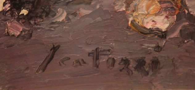 Sergio Scatizzi pittore quardo olio su tavola Natura sul mare