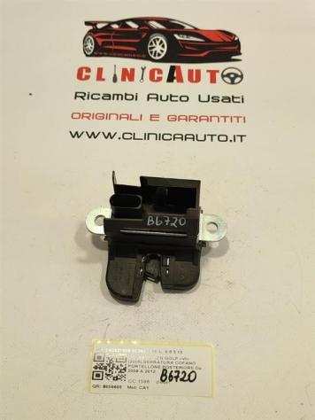 SERRATURA COFANO POSTERIORE VOLKSWAGEN Golf 6 Berlina 5K0827505 3C9827645A CAY (0812)