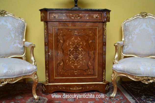 Servante credenza intarsiata stile Napoleone III