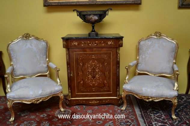 Servante credenza intarsiata stile Napoleone III