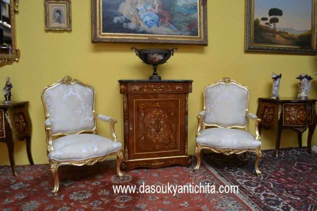 Servante credenza intarsiata stile Napoleone III