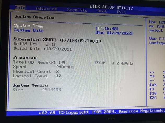 Server 1U Supermicro 6016T-GIBQF processori 2 xeon