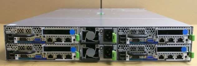Server Fujitsu CX400 S1  4 NODI DUAL PSU  8x XEON E52620  40G RAM