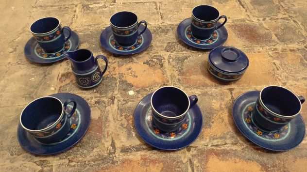 Servizio da caffegrave Vintage in ceramica blu