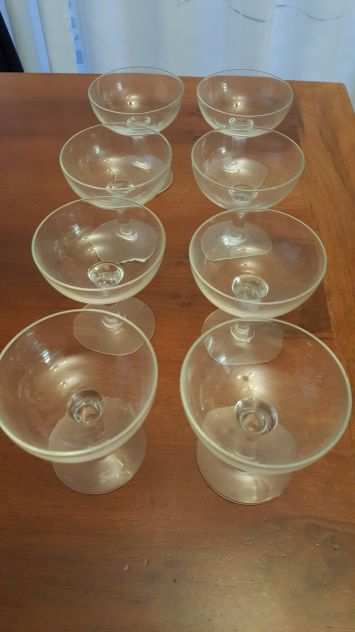 Servizio di 8 bicchieri in cristallo coppe da Champagne Vintage