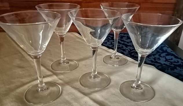 Set 5 pz Coppa Martini - Usato 15 cl BORMIOLI ROCCO Bartender Diamante Cocktail