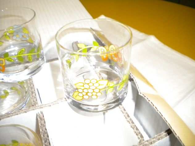 SET 6 BICCHIERI ACQUA THUN DECORATI