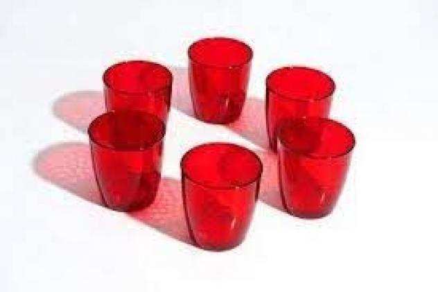 Set 6 Bicchieri Bormioli Rocco rosso linea Palatin