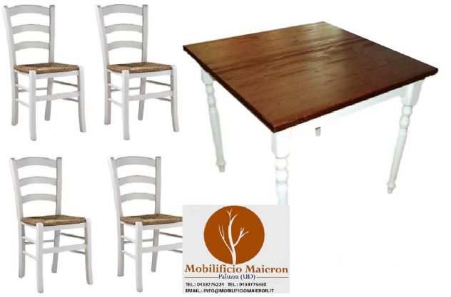 Set Agrigento Sedie Tavoli Bar Ristorante Pizzerie Stile Shabby Chic Country