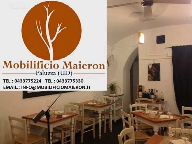 Set Agrigento Sedie Tavoli Bar Ristorante Pizzerie Stile Shabby Chic Country