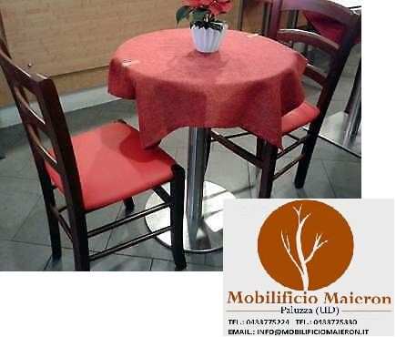 Set Arredo Ristorante Bar Pizzeria Pub cod 683 Tavolo base ghisa 2 sedie Imbot