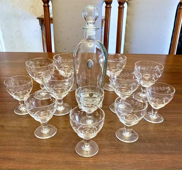 SET BICCHIERI VINTAGE DA APERITIVO E LIQUORE PER 6