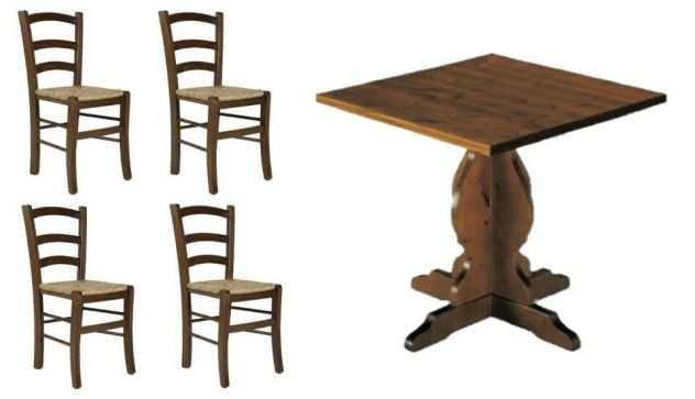 Set cod 109 Sedie e Tavoli 80x80 Bar Pub Ristoranti Birreria Nuovi Affare