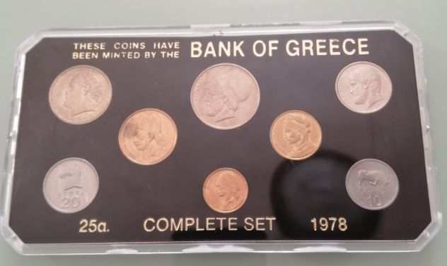 Set Completo di Monete Greche Pre-Euro 1978 - 8pz