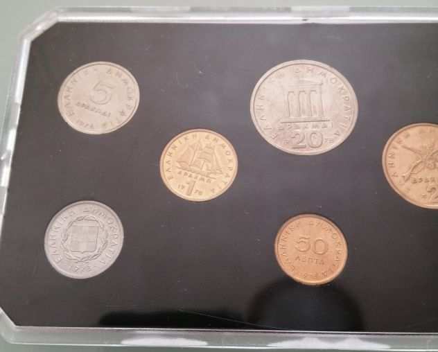 Set Completo di Monete Greche Pre-Euro 1978 - 8pz