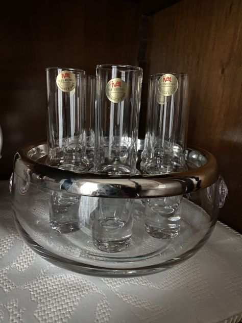 set da 6 bicchieri per shot-vodka in cristallo