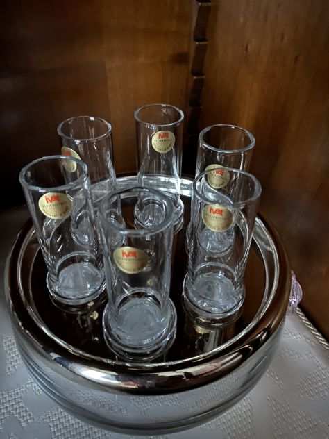 set da 6 bicchieri per shot-vodka in cristallo