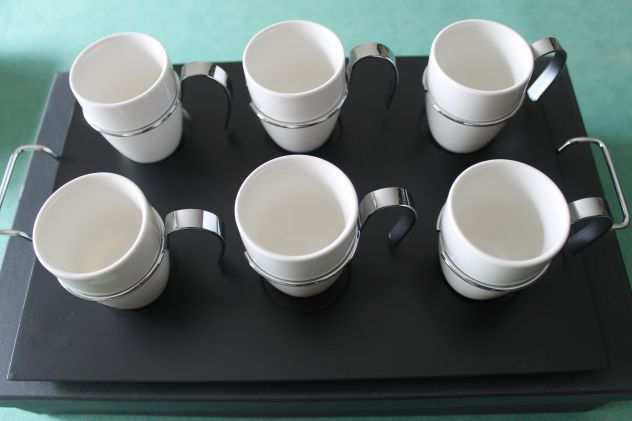 Set da 6 tazzine caffe con vassoio EVVIVA