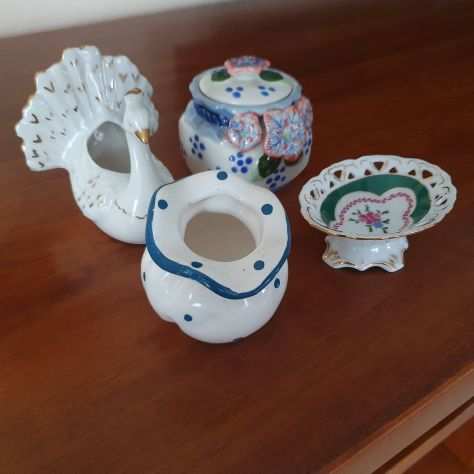 Set di 4 portagioieportaoggetti in ceramica vintage