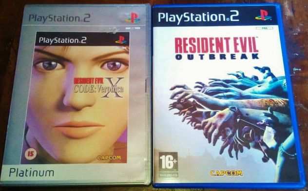 set giochi sony ps2 playstation 2 resident evil code veronica x outbreak capcom