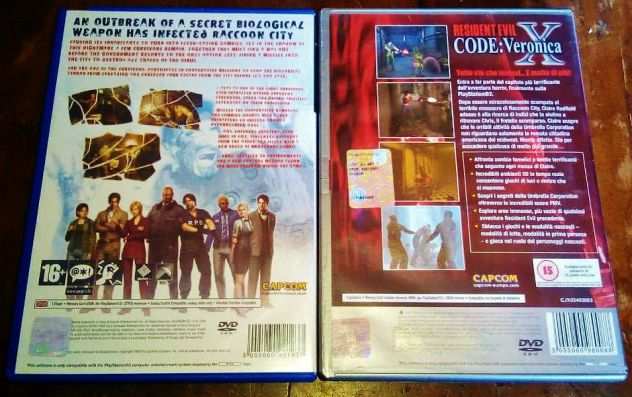 set giochi sony ps2 playstation 2 resident evil code veronica x outbreak capcom