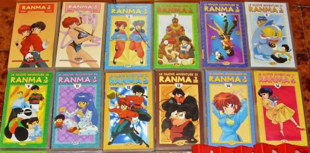 SET LOTTO 21 VHS videocassette Ranma 12 Anime Manga cartoni animati giapponesi