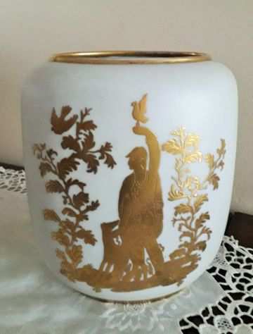Set porcellane formato da vaso Heinrich amp Co Selb Bavaria decorato a mano con