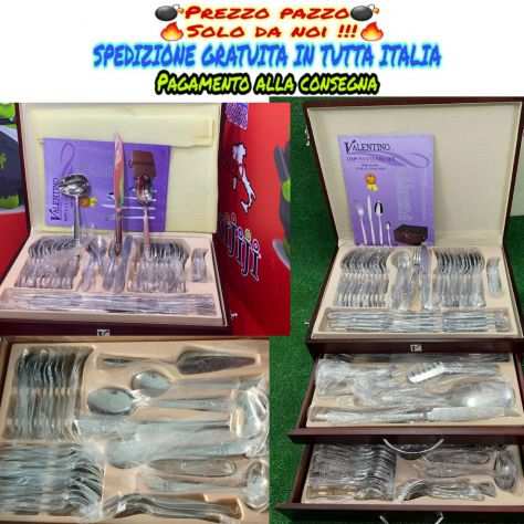 Set posate 128pz acciaio inoxcoltellicucinaforchettecucchiai spedizione gra