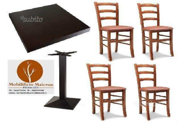 Set Roma cod206 Sedie Tavoli Arredamento Bar Pub Nuovi No Usate