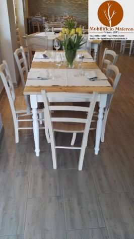 Set Tavoli e Sedie Per Ristoranti Pizzerie Pub In Stile Shabby Chic cod102 Nuovi