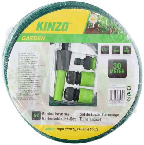 Set tubo 30 metri e attacchi per irrigazione marca Kinzo - Articolo Nuovo -