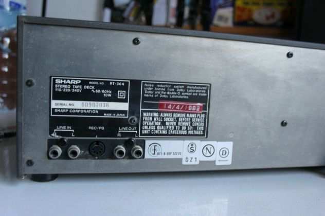 SHARP stereo cassette deck RT-30h usato