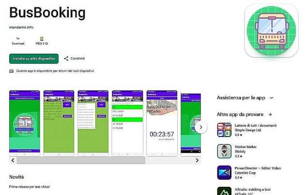 Si cercano tester per lapp android BusBooking