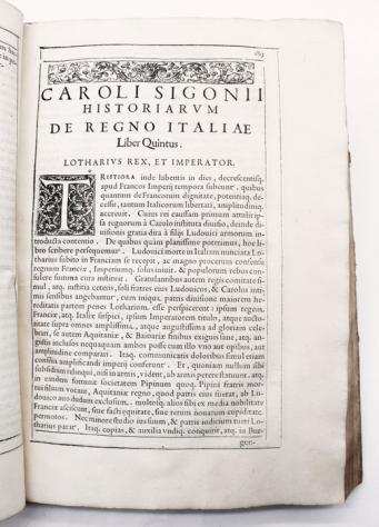 Sigonio - Historiarum de Regno Italiae - 1574