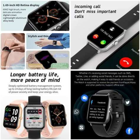 SMART WATCH FITNESS CLOCK DIGITAL PLAY MUSIC BLUETOOTH OROLOGIO SPORT