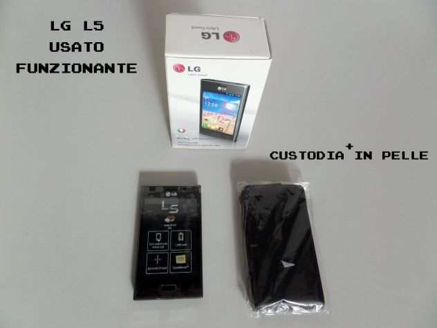 Smartphone LG Optimus L5 Anno 2012 , USATO, FUNZIONANTE  custodia