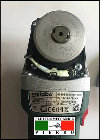 SMERIGLIATRICE ANGOLARE W 12-125 QUICK LIMITED EDITION METABO V220-240 W1250