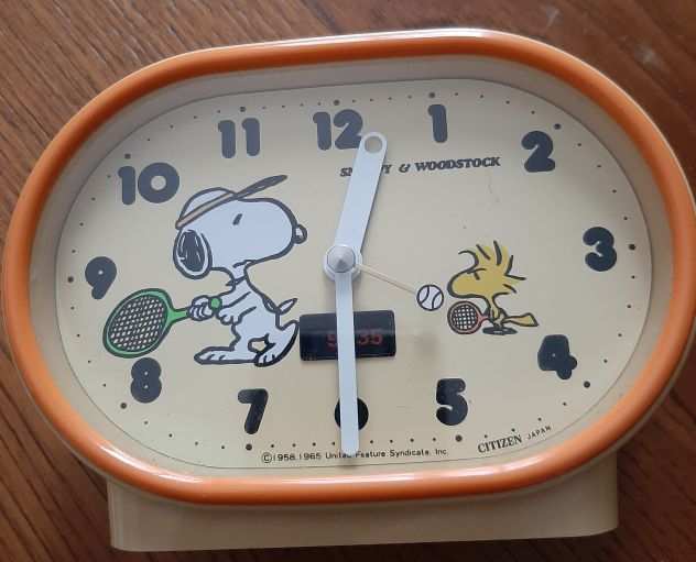 Snoopy amp Woodstock orologio-sveglia da tavolo