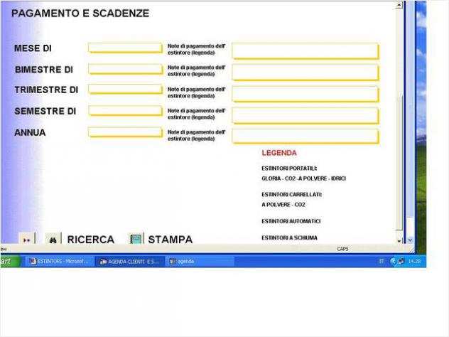 SOFTWARE GESTIONE ESTINTORI VENDITA MANUTENZIONE Nuovo su Pen Drive o per EMAIL