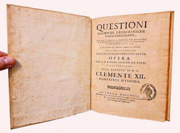 Soldani - Questioni Istoriche Cronologiche Vallombrosane - 1731