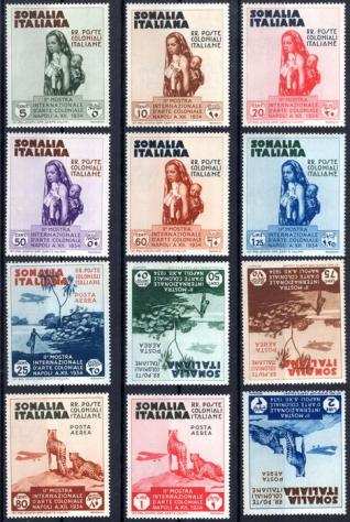 Somalia italiana 1934 - quot2deg mostra internazionale dartequot - la serie completa nuova con gomma integraoriginale - Sassone Ndeg 193198A1A6