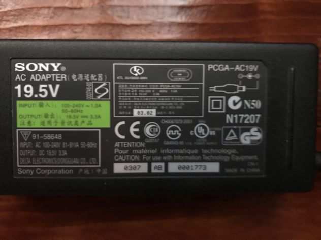 SONY AC ADAPTER 19.5V - cavo vecchio PC