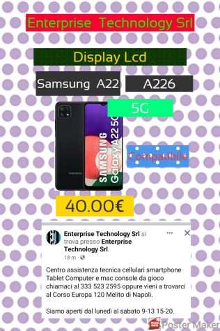 Sostituzione Display Samsung A22